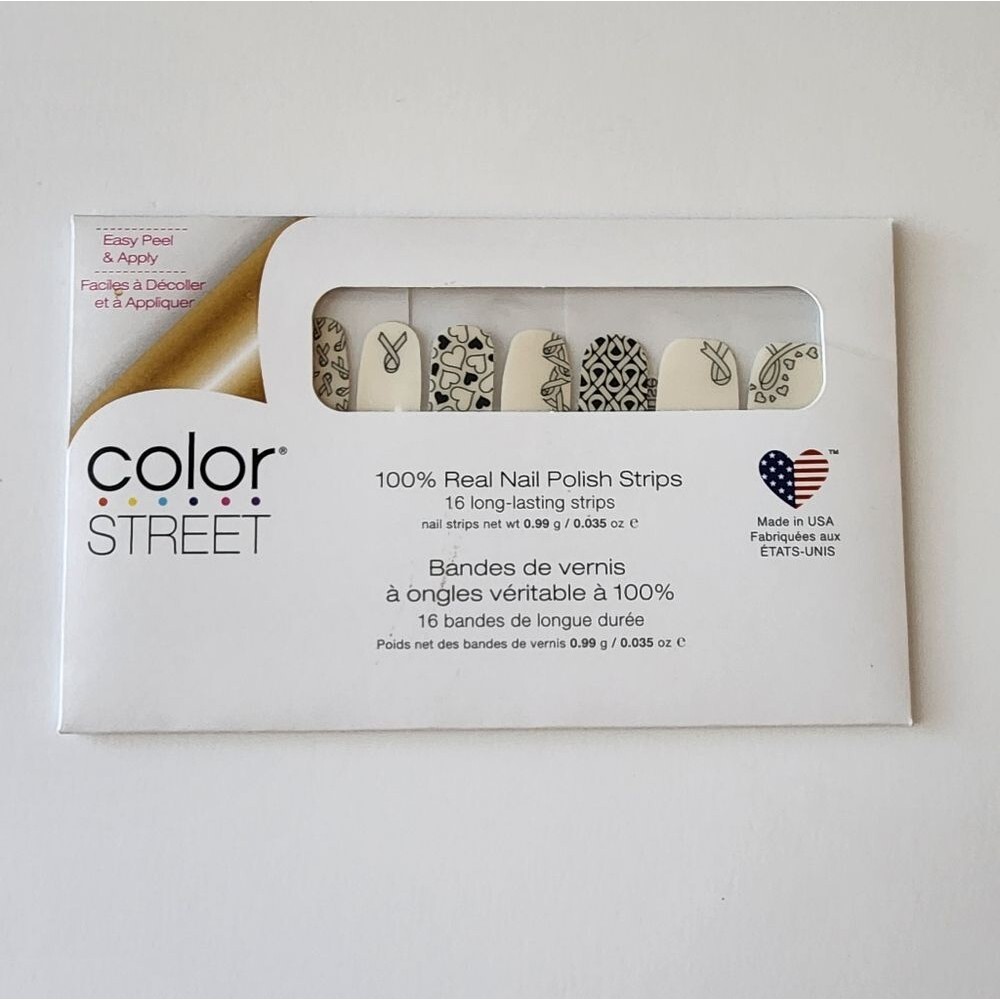 Color Street “For the Cause” Awareness Graphic Overlay Nail Polish Strips NEW